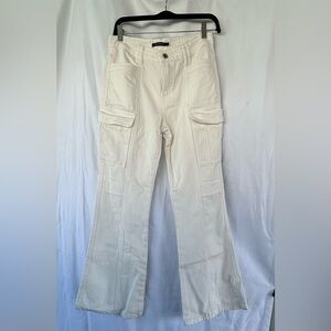 Women's Off-White Cargo Ankle Jeans